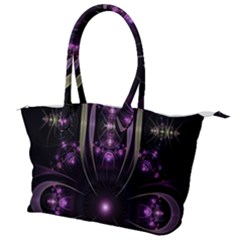 Fractal Purple Elements Violet Canvas Shoulder Bag