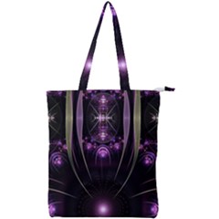 Fractal Purple Elements Violet Double Zip Up Tote Bag