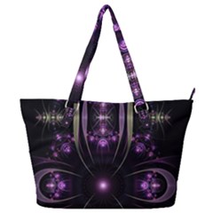 Fractal Purple Elements Violet Full Print Shoulder Bag