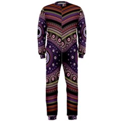 Fractal Pink Eye Fantasy Pattern Onepiece Jumpsuit (men)  by Wegoenart