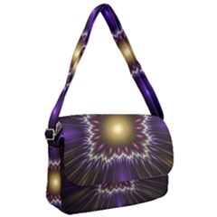 Fractal Rays Geometry Space Glow Courier Bag by Wegoenart