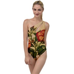 Vintage Flowers Floral Vintage To One Side Swimsuit by Wegoenart