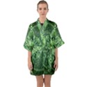 Fractal Green St Patrick S Day Quarter Sleeve Kimono Robe View1