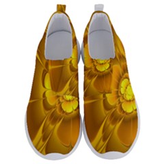 Fractal Yellow Flower Floral No Lace Lightweight Shoes by Wegoenart