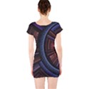 Fractal Circle Pattern Curve Short Sleeve Bodycon Dress View2