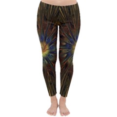 Fractal Golden Spiral Geometry Classic Winter Leggings by Wegoenart