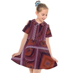 Petals Pattern Design Texture Kids  Short Sleeve Shirt Dress by Wegoenart