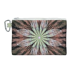 Fractal Floral Fantasy Flower Canvas Cosmetic Bag (large)