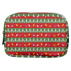 Christmas Papers Red And Green Make Up Pouch (small) by Wegoenart