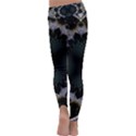 Fractal Aqua Silver Pattern Kids  Lightweight Velour Classic Yoga Leggings View4