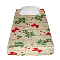 Christmas Paper Scrapbooking Fitted Sheet (single Size)