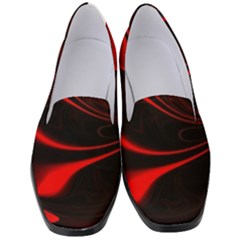 Abstract Curve Dark Flame Pattern Women s Classic Loafer Heels by Wegoenart