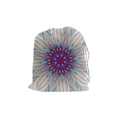 Mandala Kaleidoscope Ornament Drawstring Pouch (medium) by Wegoenart