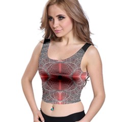 Fractal Diamond Circle Pattern Crop Top by Wegoenart