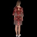 Fractal Diamond Circle Pattern Velvet Kimono Dress View4