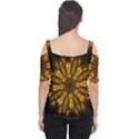 Mandala Gold Golden Fractal Cutout Shoulder Tee View2