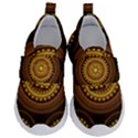 Fractal Yellow Gold Circles Velcro Strap Shoes View1