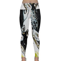 Abstract Structure Pattern Lightweight Velour Classic Yoga Leggings