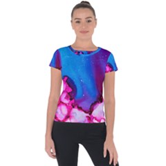 Abstract Detail Art Texture Short Sleeve Sports Top 