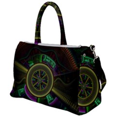 Fractal Threads Colorful Pattern Duffel Travel Bag by Wegoenart