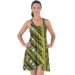 Palm Fronds Palm Palm Leaf Plant Show Some Back Chiffon Dress by Wegoenart