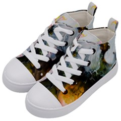 Art Abstract Painting Abstract Kid s Mid-top Canvas Sneakers by Wegoenart