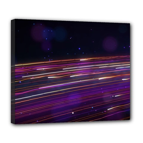 Abstract Cosmos Space Particle Deluxe Canvas 24  X 20  (stretched) by Wegoenart