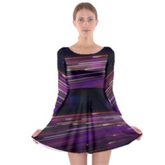 Abstract Cosmos Space Particle Long Sleeve Skater Dress by Wegoenart