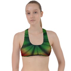 Sunflower Digital Flower Black Hole Criss Cross Racerback Sports Bra by Wegoenart