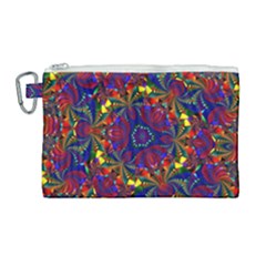 Kaleidoscope Pattern Ornament Canvas Cosmetic Bag (large)