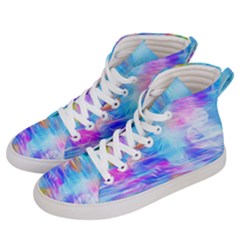 Background Drips Fluid Colorful Women s Hi-top Skate Sneakers by Wegoenart