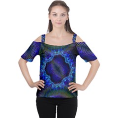 Kaleidoscope Art Pattern Ornament Cutout Shoulder Tee