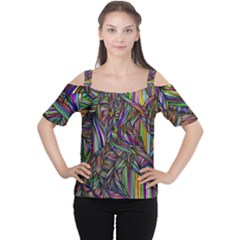 Abstract Background Cutout Shoulder Tee
