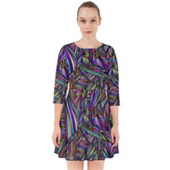 Abstract Background Smock Dress