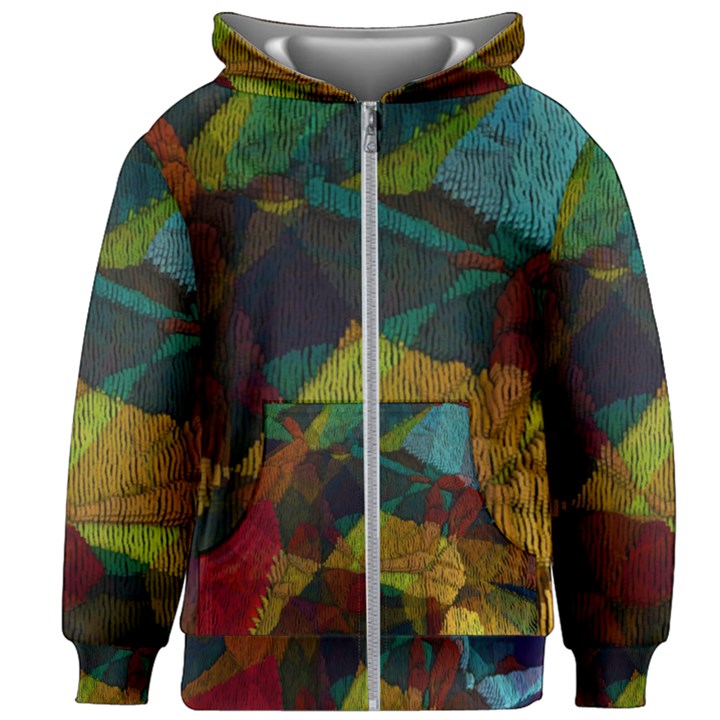 Background Color Template Abstract Kids Zipper Hoodie Without Drawstring