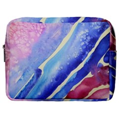 Painting Abstract Blue Pink Spots Make Up Pouch (large)