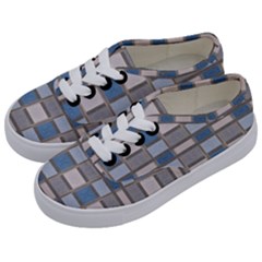 Abstract Seamless Fabric Blue Kids  Classic Low Top Sneakers by Wegoenart