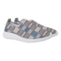 Abstract Seamless Fabric Blue Women s Slip On Sneakers View3