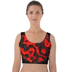 Lava Planet Space Universe Fire Velvet Crop Top by Wegoenart