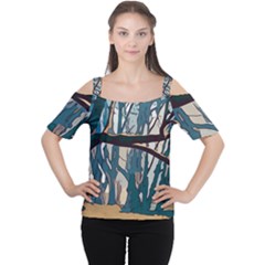 Forest Artwork Card Greeting Woods Cutout Shoulder Tee