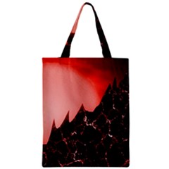 Sci Fi Red Fantasy Futuristic Zipper Classic Tote Bag