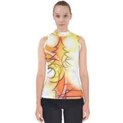 Tree Atmosphere Advent Mock Neck Shell Top