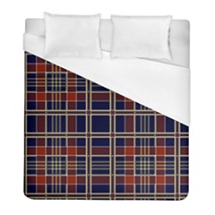 Plaid Tartan Scottish Navy Gold Duvet Cover (full/ Double Size)