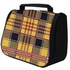 Plaid Tartan Scottish Yellow Red Full Print Travel Pouch (big)