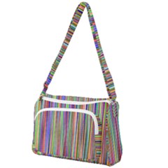 Striped Stripes Abstract Geometric Front Pocket Crossbody Bag
