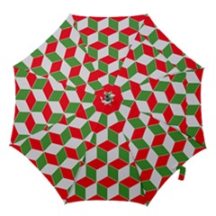Christmas Abstract Background Hook Handle Umbrellas (Medium)