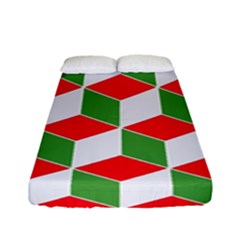 Christmas Abstract Background Fitted Sheet (Full/ Double Size)