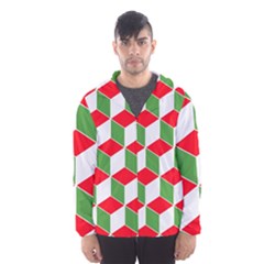 Christmas Abstract Background Hooded Windbreaker (Men)