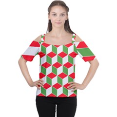 Christmas Abstract Background Cutout Shoulder Tee