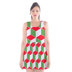 Christmas Abstract Background Scoop Neck Skater Dress